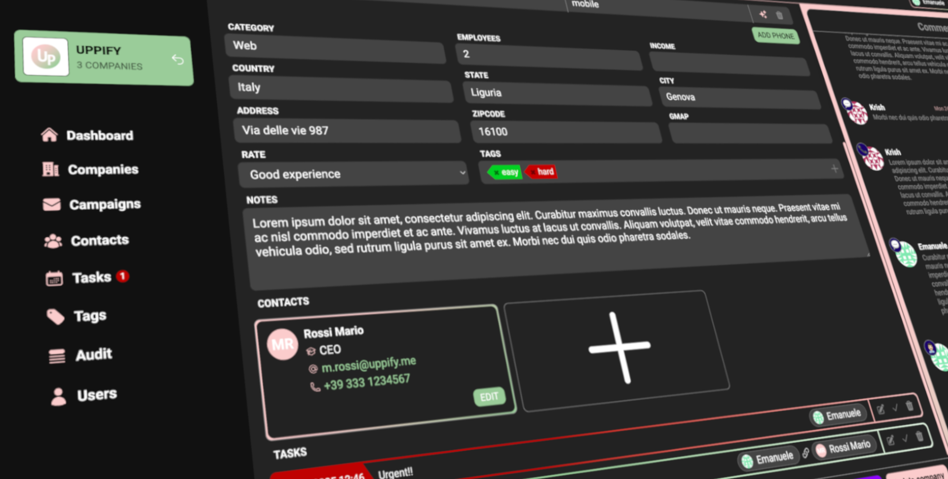 Uppify CRM Screenshot